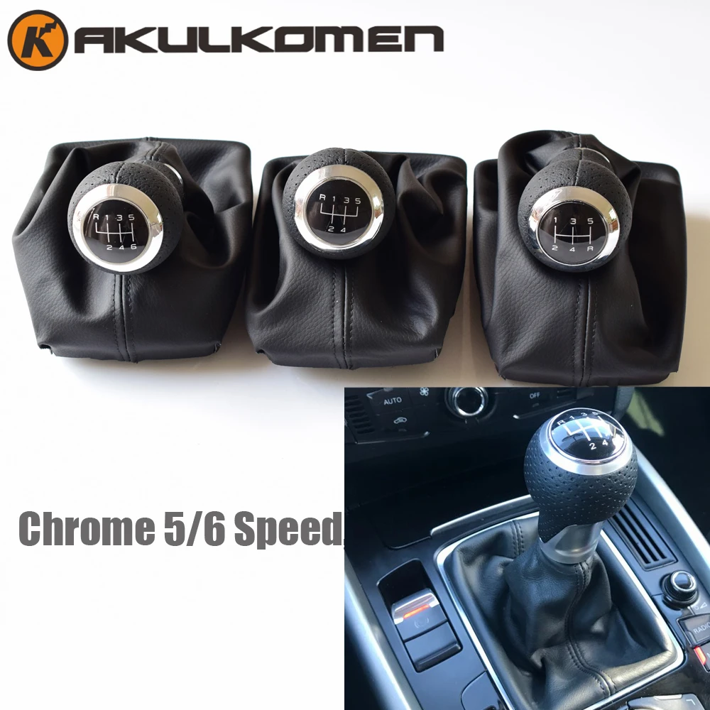 

1xComplete set 5/6 Speed Gear shift knob with Cover Gaitor boot For Audi skoda seat A3 A4 B6 B7 b8 A6 S4 B8 8K A5 8T Q5 8R