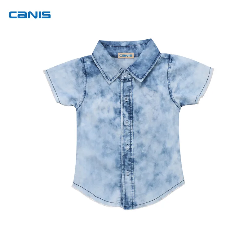 

Baby Boy Denim Shirts Children Clothes Toddler Baby Boys Button Front Jeans Blouses 2017 New Arrival Fashion Boys Tops Clothes
