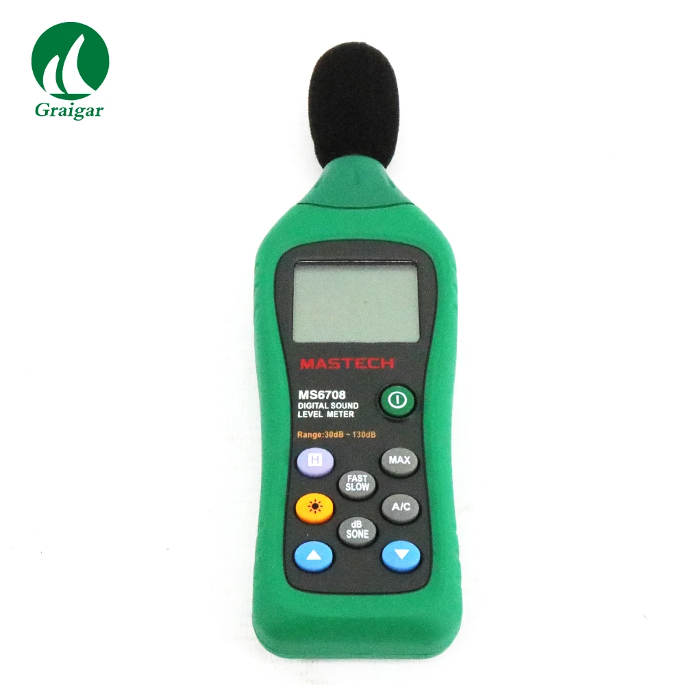 

MS6708 Professional Mastech Digital Sound Level Meters Meter with the backlight feature
