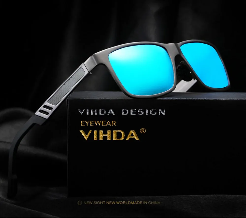 

VIAHDA Polarized Lens Sunglasses Men Driver Mirror Sun glasses Male Fishing Female Sports Aluminum Magnesium