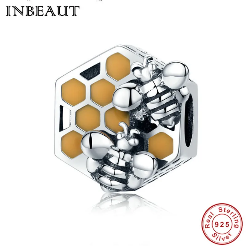 INBEAUT Новинка Горячая Распродажа 925 Стерлинговое Серебро Желтое гнездо шар