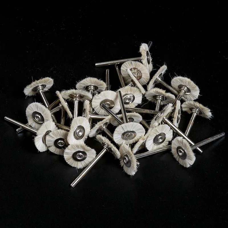 

30pcs Dental Lab Soft White Goat Hair Polishing Brushes