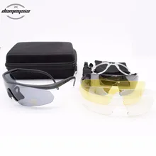 4 линзы очки тактические очки Защита глаз для страйкбола Пейнтбол Охота Стрельба UV400 тактические очки