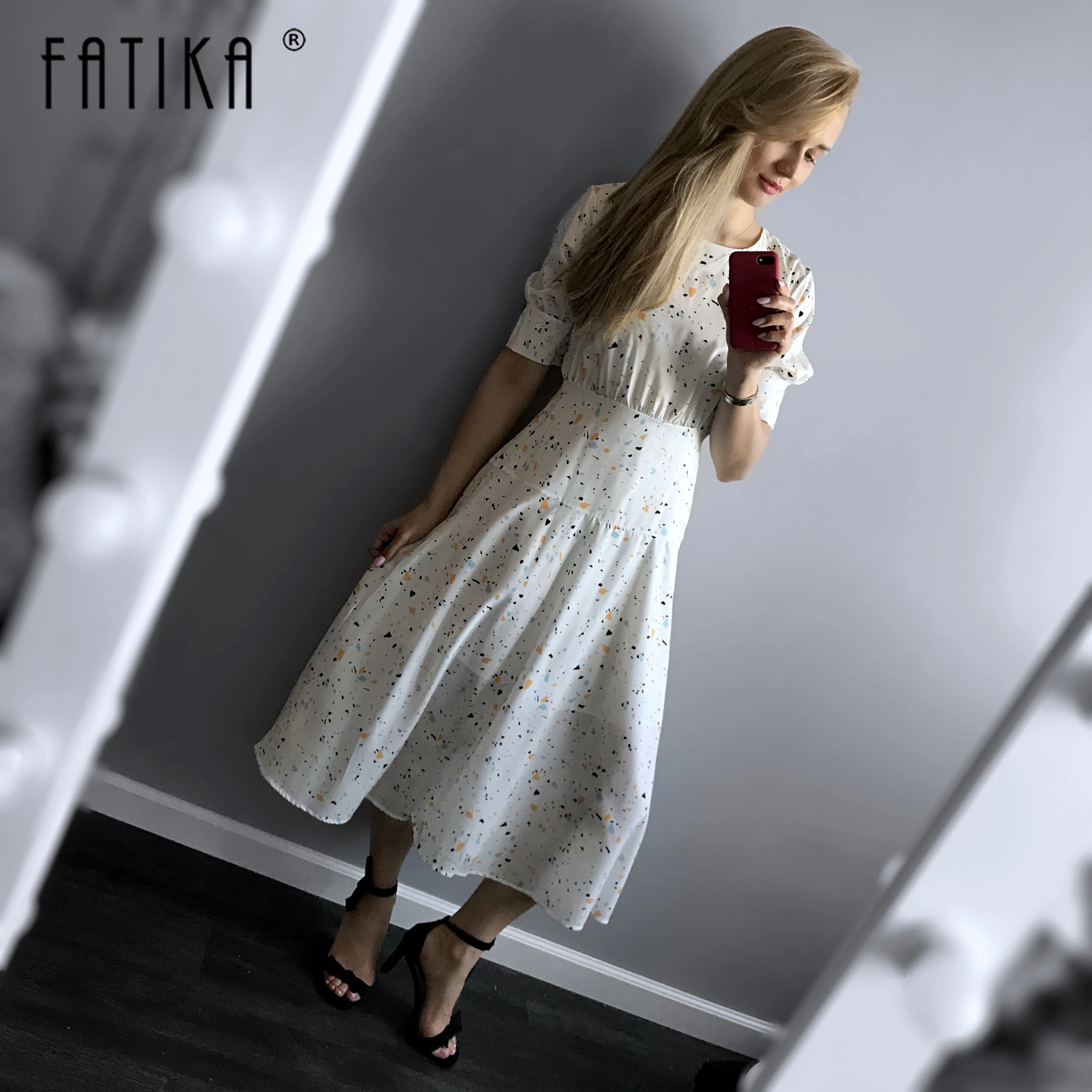 

Fatika Normcore Short Sleeve O Neck Dresses Empire High Street For Women 2019 Summer Hot Sale