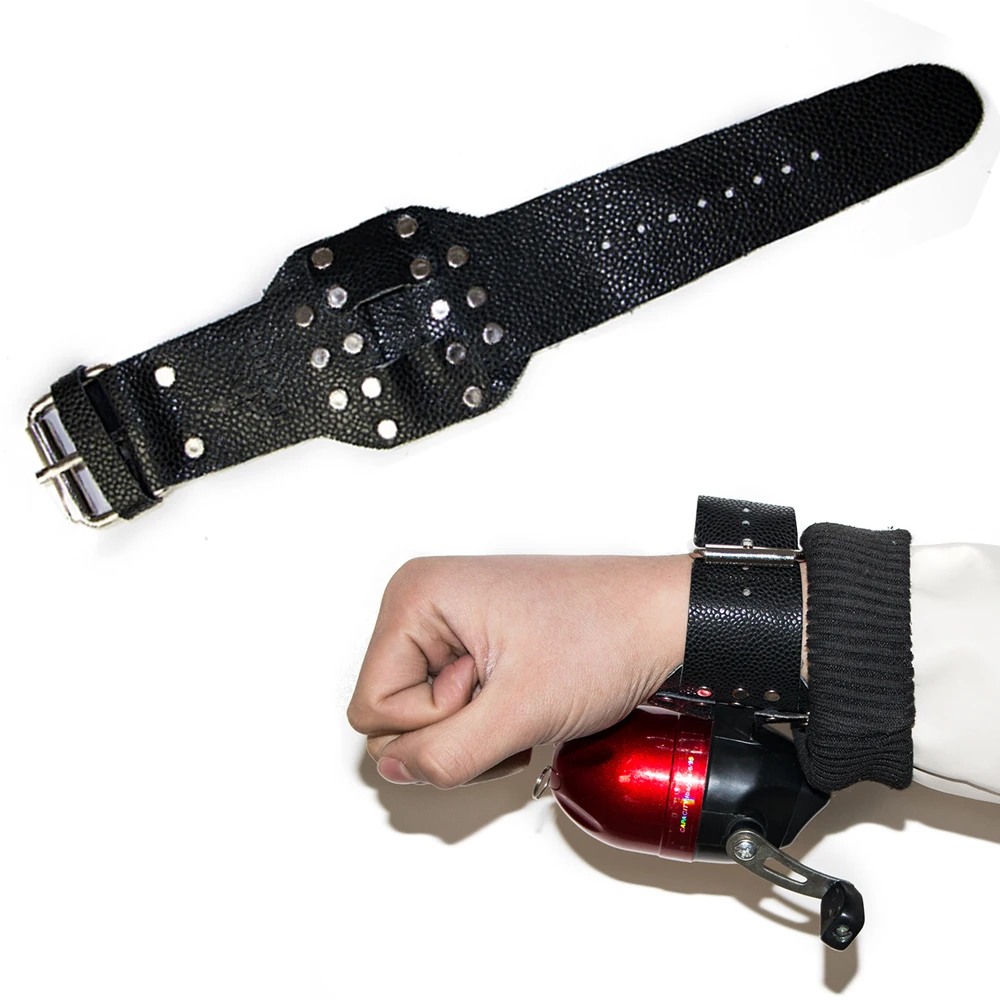 Günstige Outdoor Angeln Sport Fisch Jagd DIY Slingshot katapult Armband Hand Schutz Gummi Band Reel Sling Shot Bogen Set