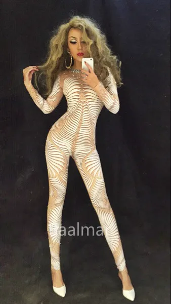 Ночной клуб бар клуб Для женщин певица комбинезон 3D печати Купальник Эластичный Сексуальная боди выпускного вечера отпраздновать День рождения наряд DJ DS костюмы
