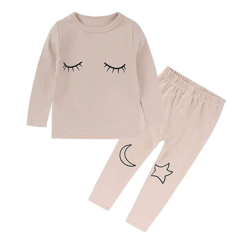 New Baby Pajamas Suit Spring Autumn Long sleeve Cotton wool Lycra