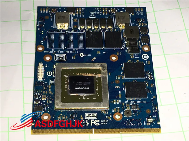 09R3F5 для кабель для Dell Alienware M17X M18X M18X M15X GTX765M 2 Гб GDDR5 9R3F5 N14E-GE-B-A1 видеокарта TESED OK