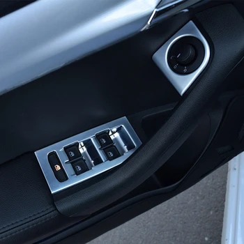 

ABS Matte Interior Window Switch Control Panel Cover Trim 8pcs For Skoda Octavia MK3 A7 2014-2019 (Only Fit For Left Hand Drive)