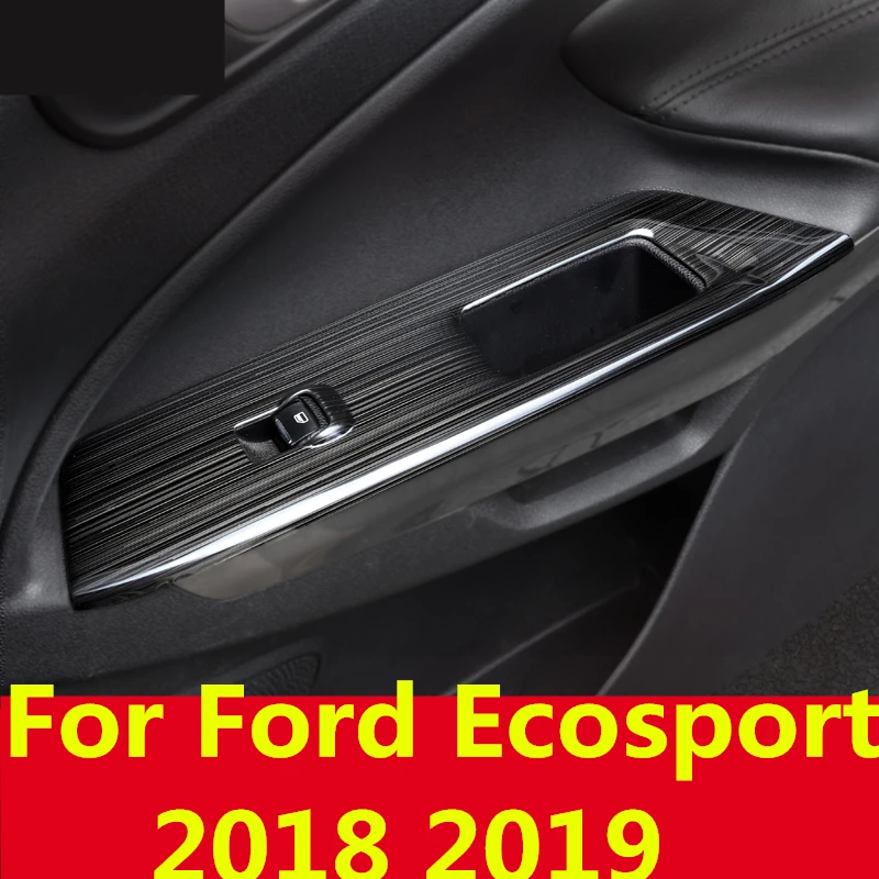 

Window Control Panel Glass Lifter Switch Cover Trim Protectors Car Styling Accessories For Ford Ecosport 2018 2019