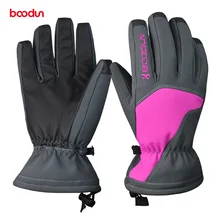 Boodun женские мужские зимние лыжные перчатки Сноуборд Альпинизм снегоход Велоспорт мотоцикл водонепроницаемые лыжные перчатки уличные спортивные перчатки без пальцев