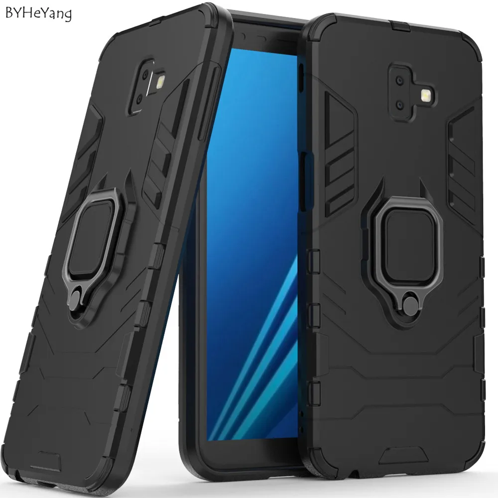 Чехол BYHeYang для Samsung J6 Plus чехол j6 prime держатель кольца на палец мягкий силикон +