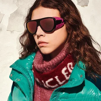 

Vintage pilot steampunk goggle sunglasses women 2019 retro polarized sun glasses men leather cover eyewear oculos de sol UV400