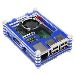 Для Raspberry Pi 2 Pi 3 и Модель B + Прозрачный чехол коробка с вентилятор охлаждения для Raspberry Pi 3 B