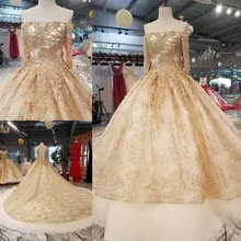 Vestido de noiva 2018 A Noiva De Luxo vestido de Baile Completo Manga Boat Neck Tribunal Trem Clássico Bordado Princesa Vestido De Novias