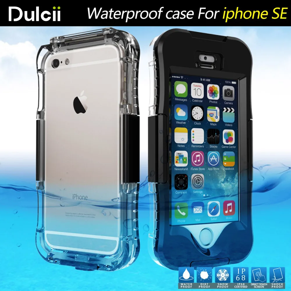 Koop DULCII IP68 10 M Waterdicht voor iPhone SE 5 s 5 Case Vuil DustSnow Proof Cover voor iPhone5s Mobiele Cellphone beschermen Shell