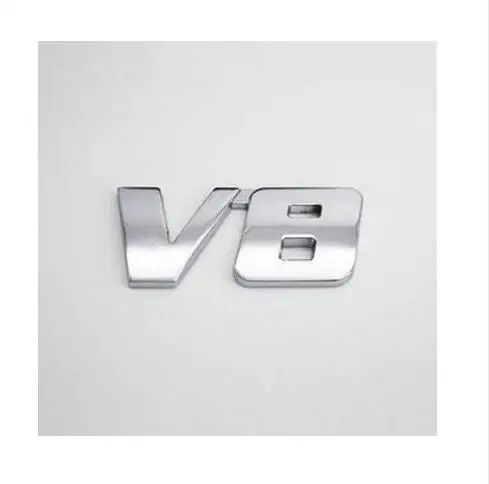 3D металлический 3D 1,4 1,5 1,6 1,8 2,0 2,2 2,4 2,5 2,8 3,0 с логотипом автомобиля задний багажник эмблема хвостовая часть украшения знак перемещения Sticke - Название цвета: Белый