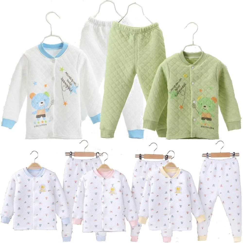 Hooyi Winter Baby Sleeping Clothes Suits Children Pajamas