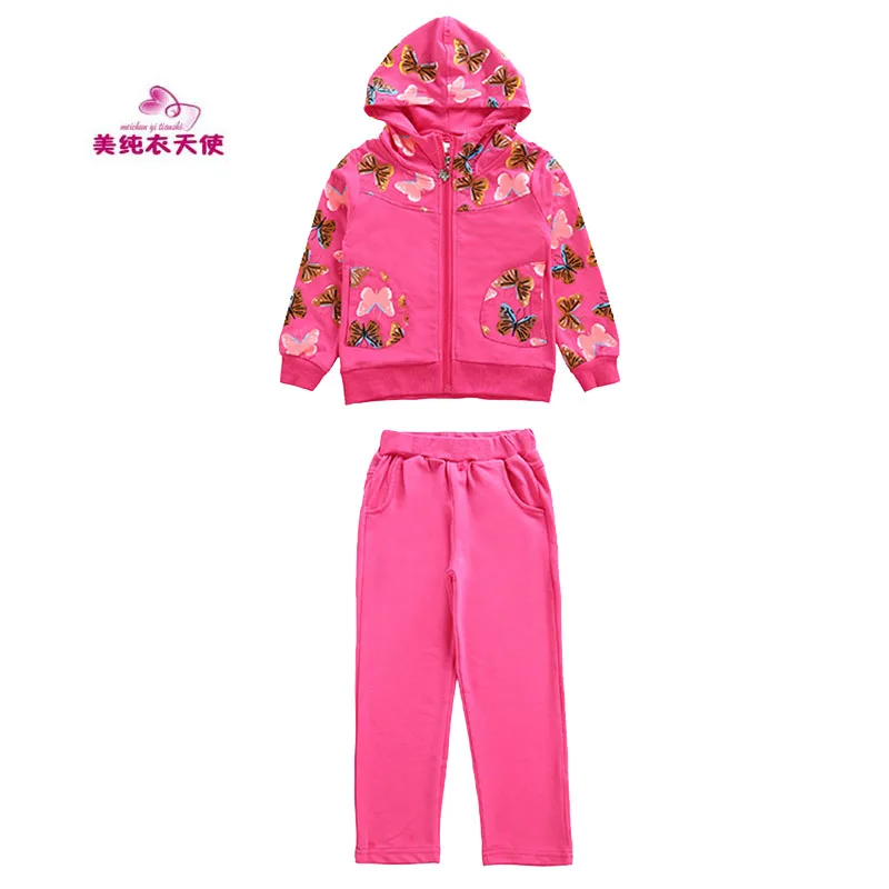 

New Spring Autumn Girls Sports Suits Children Clothing Kids Sportswear Cotton Girl Hoodies Printing Tracksuits 5 7 9 11 13 Years