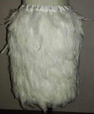 

Free shipping above Knee-length rooster coque feather skirt, fully double layer fabric lined elastic waistband #SKT15017