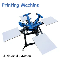 4 Color 4 Station Screen Printing Machine Comeswith Base Good Quality T-shirt Printing Machine