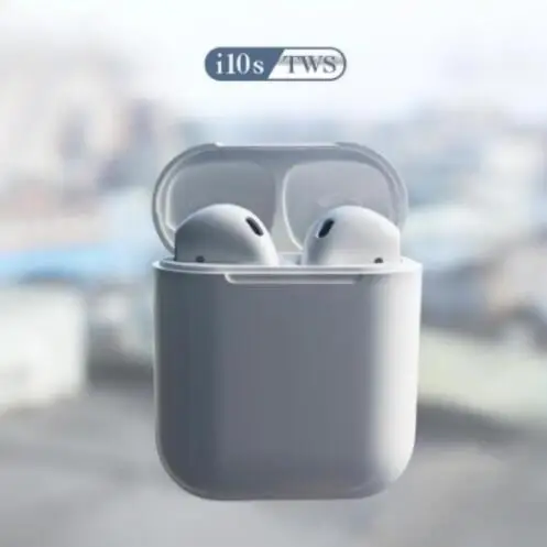 

I10S TWS Mini Wireless Bluetooth Earphone Earbuds with Wireless Charging Box Mic for Iphone7,8,X Samsung Android Xiaomi