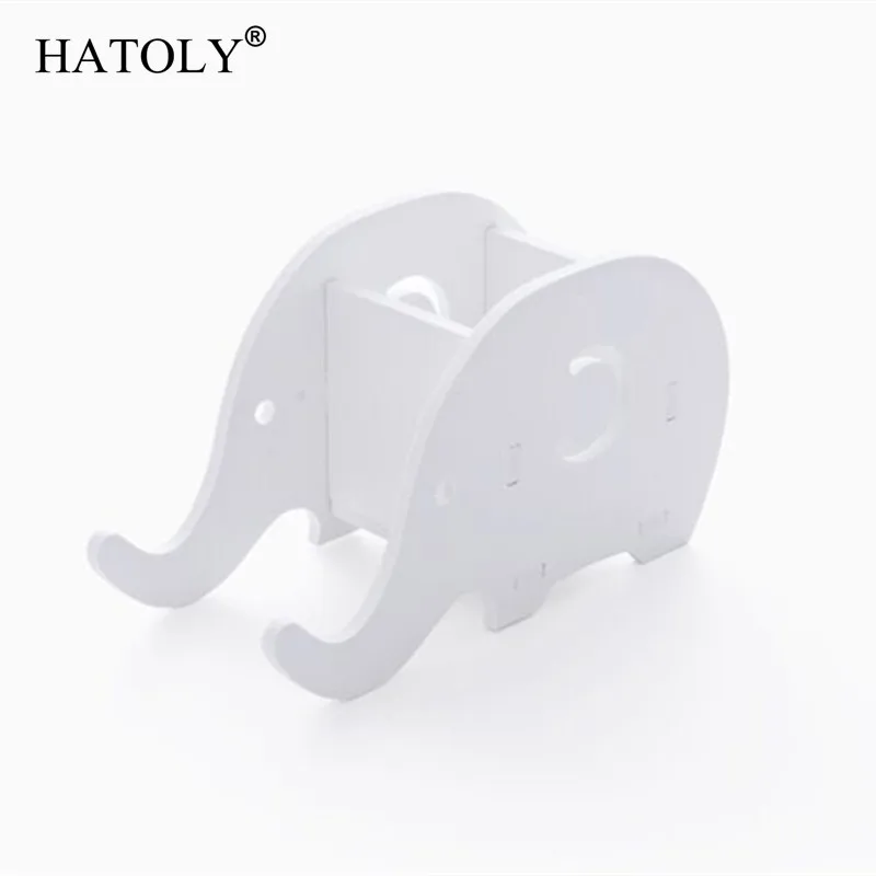 HATOLY DIY Универсальный держатель для сотового телефона милый слон Настольный держатель Мини пластиковый ящик для хранения подставки для ручек подставка держатель для Iphone - Цвет: White