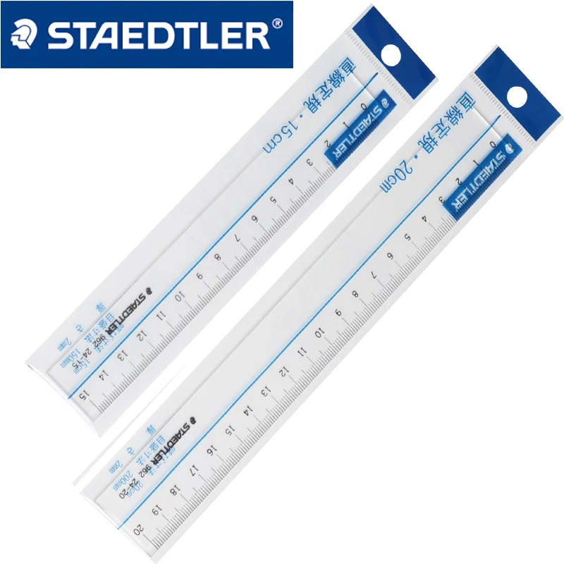 STAEDTLER 962 24-15 | 20 см прозрачная полимерная линейка, Студенческая линейка, дизайнерская линейка для рисования