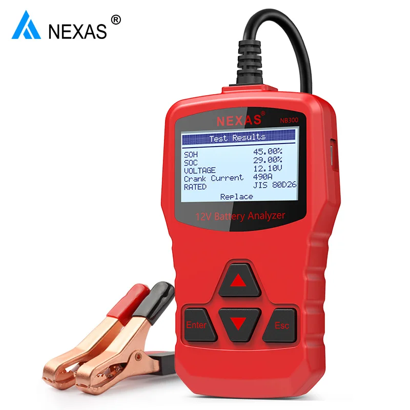 NEXAS NB300 12V Car Battery Tester Universal Auto Digital Battery Analyzer Tool 
