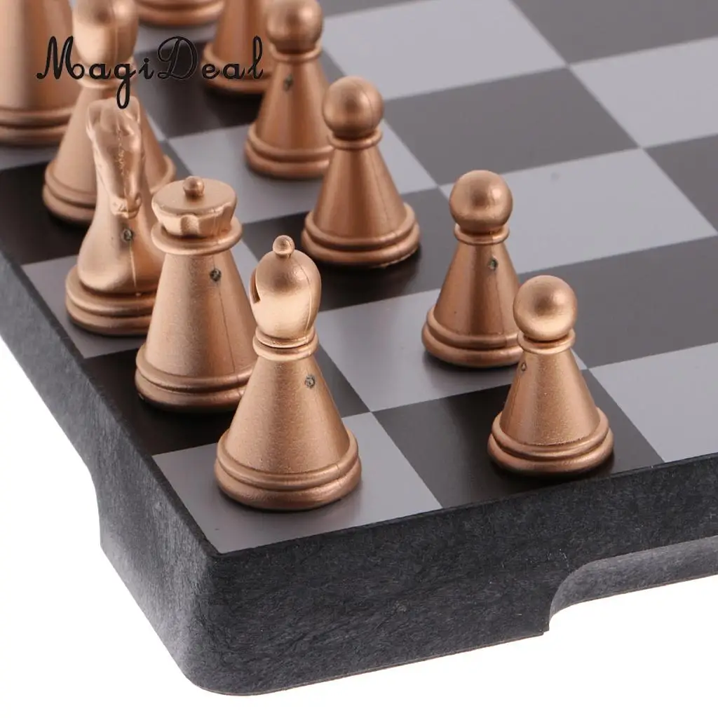 Magnetic Chess Set With Folding Chess Board Puzzle Games for Home Company School Journey Bus Picnic Kids Children Adults Toys