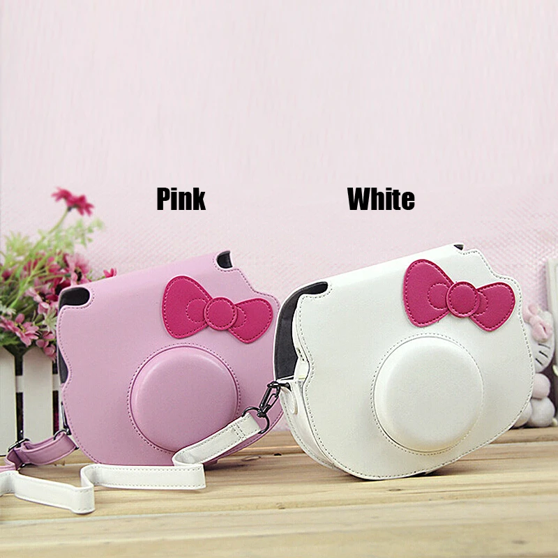 Чехол для камеры с бантом для Fujifilm Instax Mini hello kitty камера с плечевым ремнем