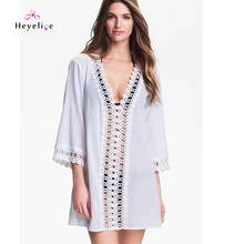Винтажное пляжное платье с вышивкой, новейшее женское летнее платье,, купальник, накидка