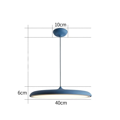 Современный подвесной светильник, датский художественный металлический светодиодный подвесной светильник для гостиной, подвесной светильник для кухни, подвесной светильник, скандинавский светильник - Цвет корпуса: blue 400mm