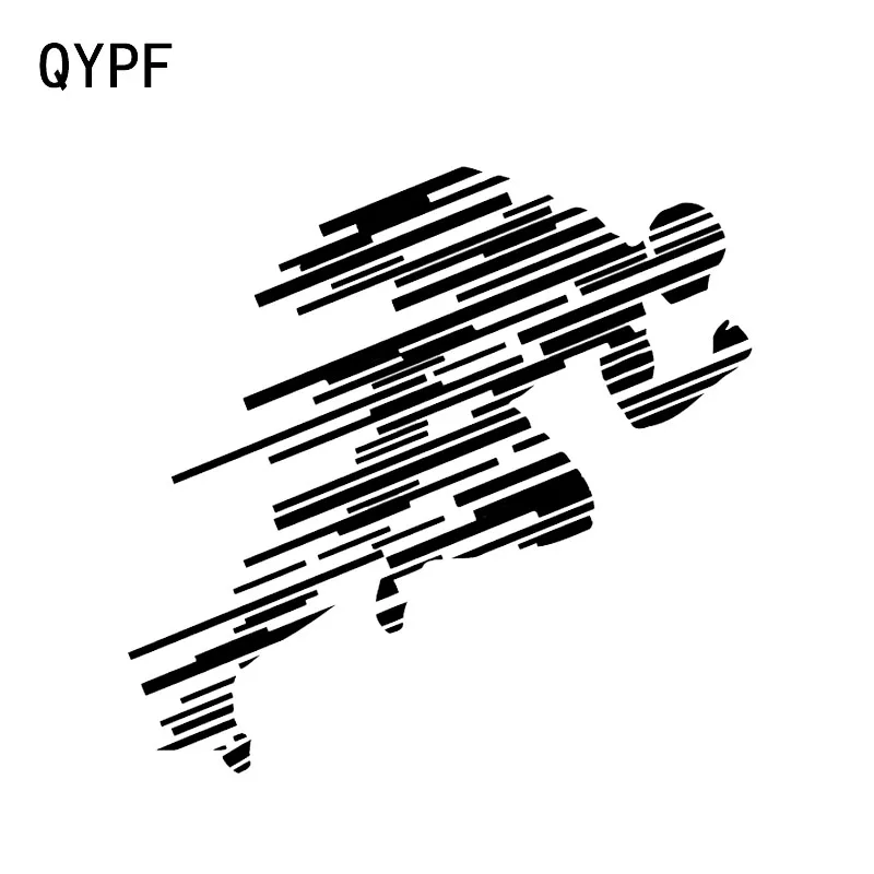 

QYPF 15*14.6CM Mysterious Runner Decor Car Styling Sticker Silhouette Vinyl Graphic Black/Silver Reflective Decal C16-0780