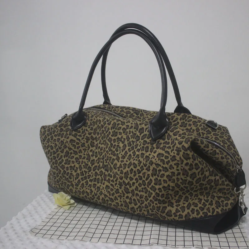 Us 31 5 Personalize Canvas Travel Duffle Bag Zipper Closure Leopard Cheetah Weekender Gifts For Travelers In Bags From Luggage On