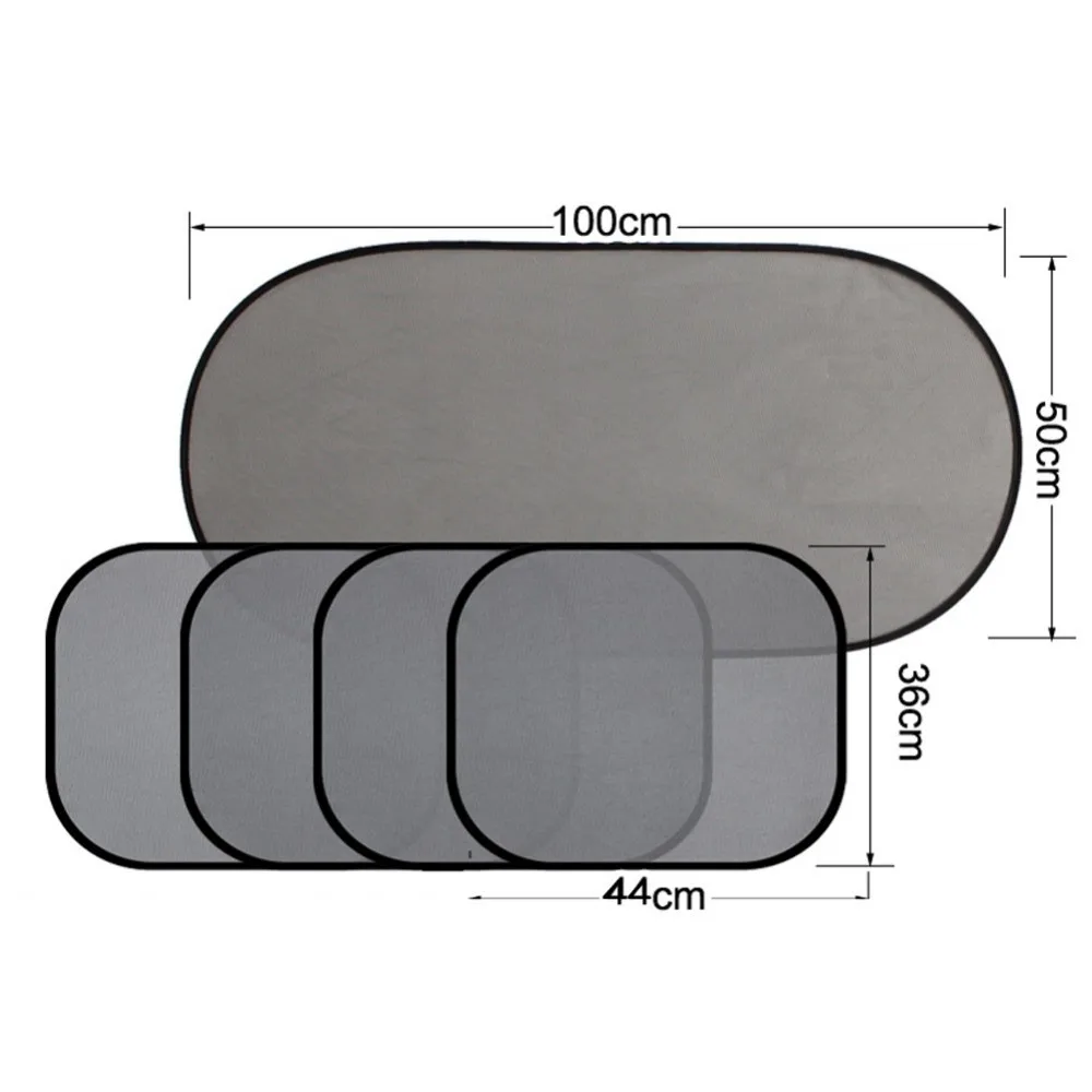 5 шт./компл. черный сетчатый автомобильный солнцезащитный козырек с сеткой в тонкую полоску, экран с передним/задним/боковым окном, солнцезащитный козырек, автомобильные аксессуары