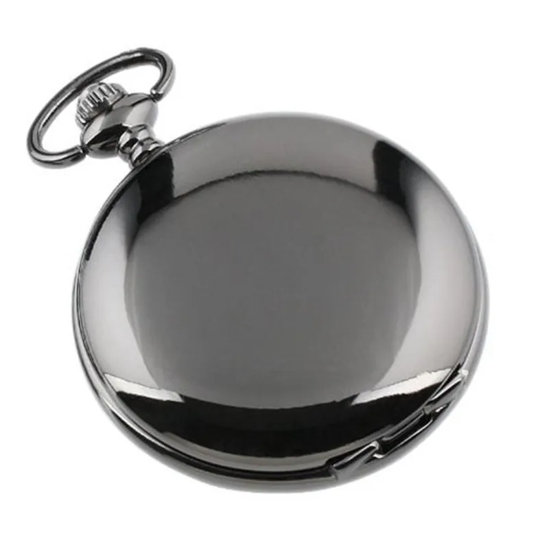Top Brand Vintage Quartz Necklace Pendant Pocket Watches Chain Unisex Men Women Smooth Stainless Steel Case