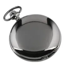 Top Brand Vintage Quartz Necklace Pendant Pocket Watches Chain Unisex Men Women Smooth Stainless Steel Case