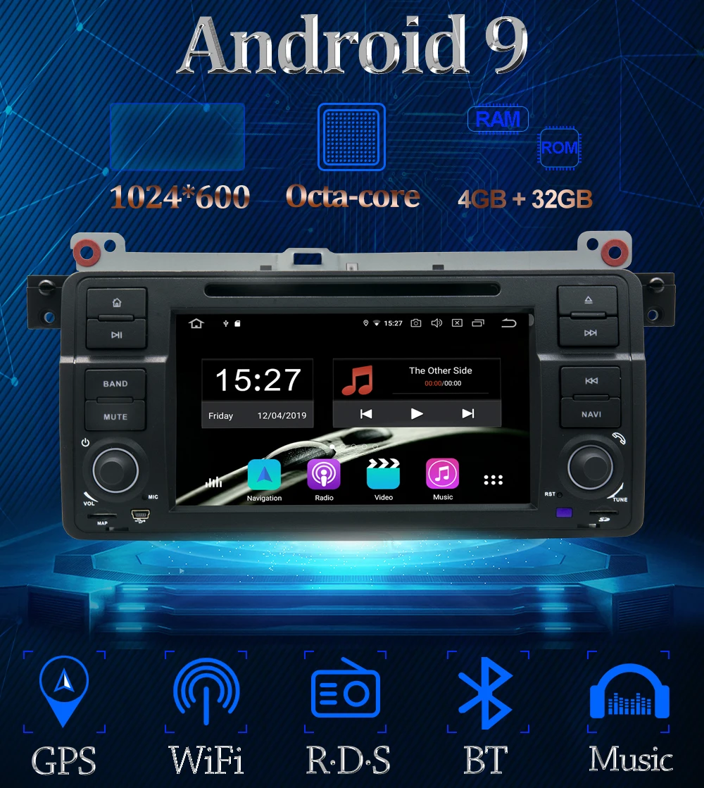 Perfect Owtosin Car Radio Multimedia Video Player Navigation Android 9.0 For BMW 3 Series E46 M3 318i 320i 325i 328i Rover 75 MG ZT Car 3