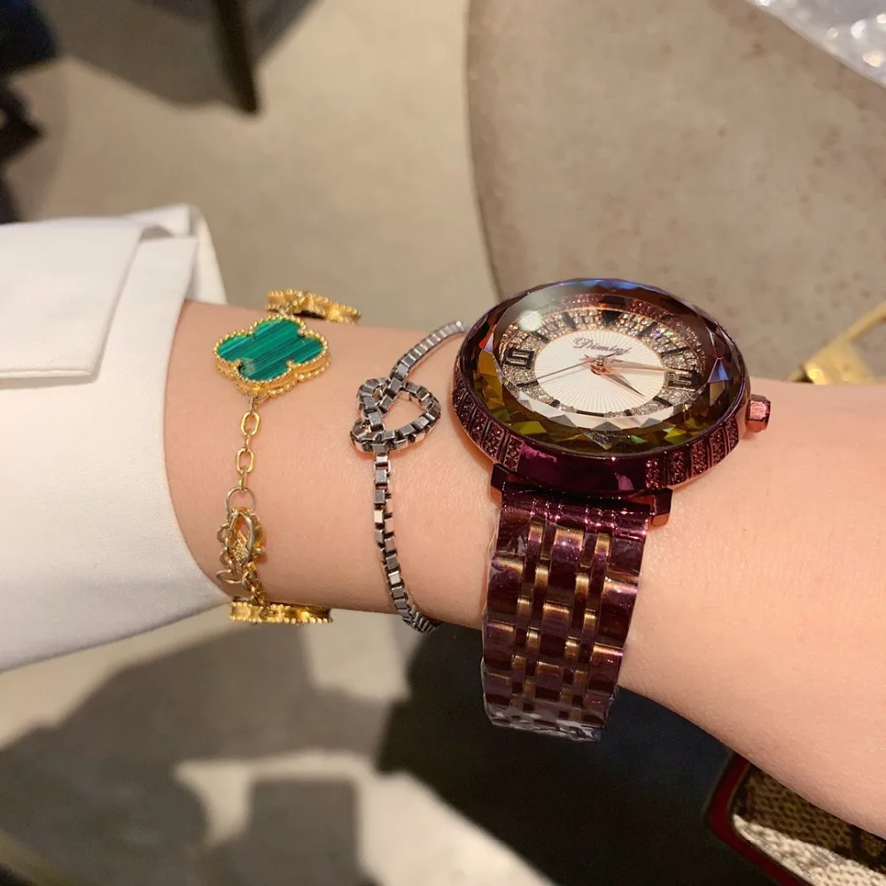 Relógios Anti Desbotadas Pulseira de Aço Completo