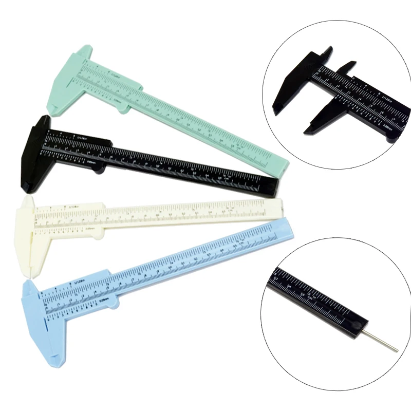 

Microblading Eyebrow Measuring GAUGE Permanent Makeup brow ruler caliper 0-150mm 6inch plastic caliper vernier caliper 5pcs/lot