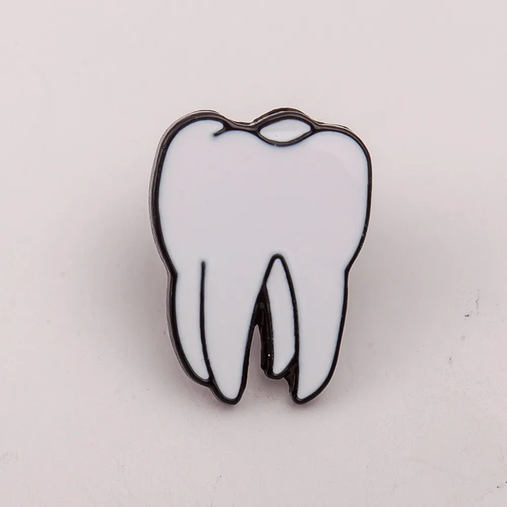 Броши для женщин и мужчин эмалированная брошь в форме сердца зуба эмалированные