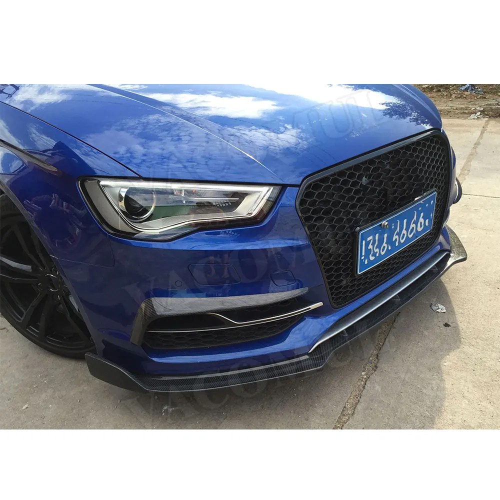 Передний противотуманный светильник из углеродного волокна, рамка для век для Audi A3 S3 Sedan Hatchback 2013- RS3, стильная противотуманная фара, Накладка для бровей