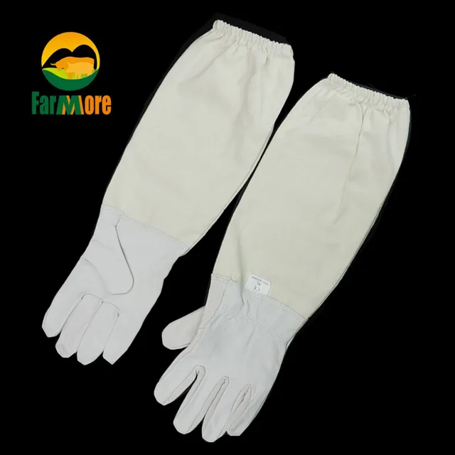 Apicoltura Guanti Anti-bee e Anti-sting Apicoltore Bianco/giallo Guanti di Prote Apicoltura Guanti Anti-bee e Anti-sting Apicoltore Bianco/giallo Guanti di Prote