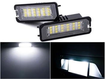 

2Pcs WHITE LED REAR LICENSE PLATE LIGHTS LAMPS ERROR FREE for Beetle New Beetle(2006-2014) License lamp assembly