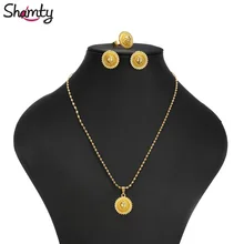 Shamty, Африканский набор из чистого золота, маленький размер, для женщин, Эфиопский набор свадебных ювелирных изделий, свадебные ювелирные изделия, суданский хабаша, A300050