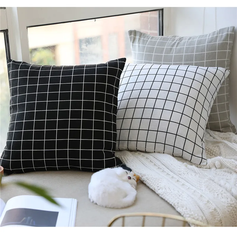 

Modern Simple Pillow Covers Decorative Cotton Linen Cushion Cover Chair Pillowcase Home Decor Sofa Throw Pillow Cover