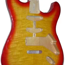 Розничная электрогитара корпус с наклеивающимися цветочными полосками+ пенная коробка