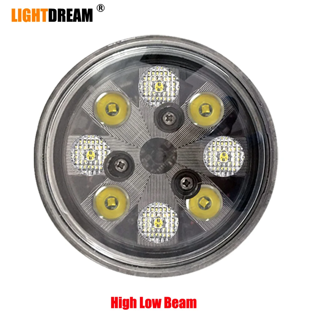 Par36 24 Вт Светодиодный светильник для посадки самолета и такси трапециевидный/прожектор/точечный луч 12 В 24 в светодиодный морской луч для John Deere светильник s x1pc - Цвет: High Low beam