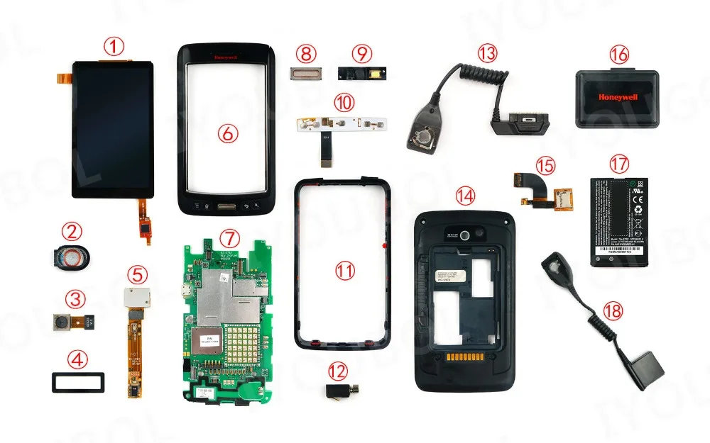 10 шт. выключатель питания с гибким кабелем Замена для терминал Honeywell Dolphin 70E 75E